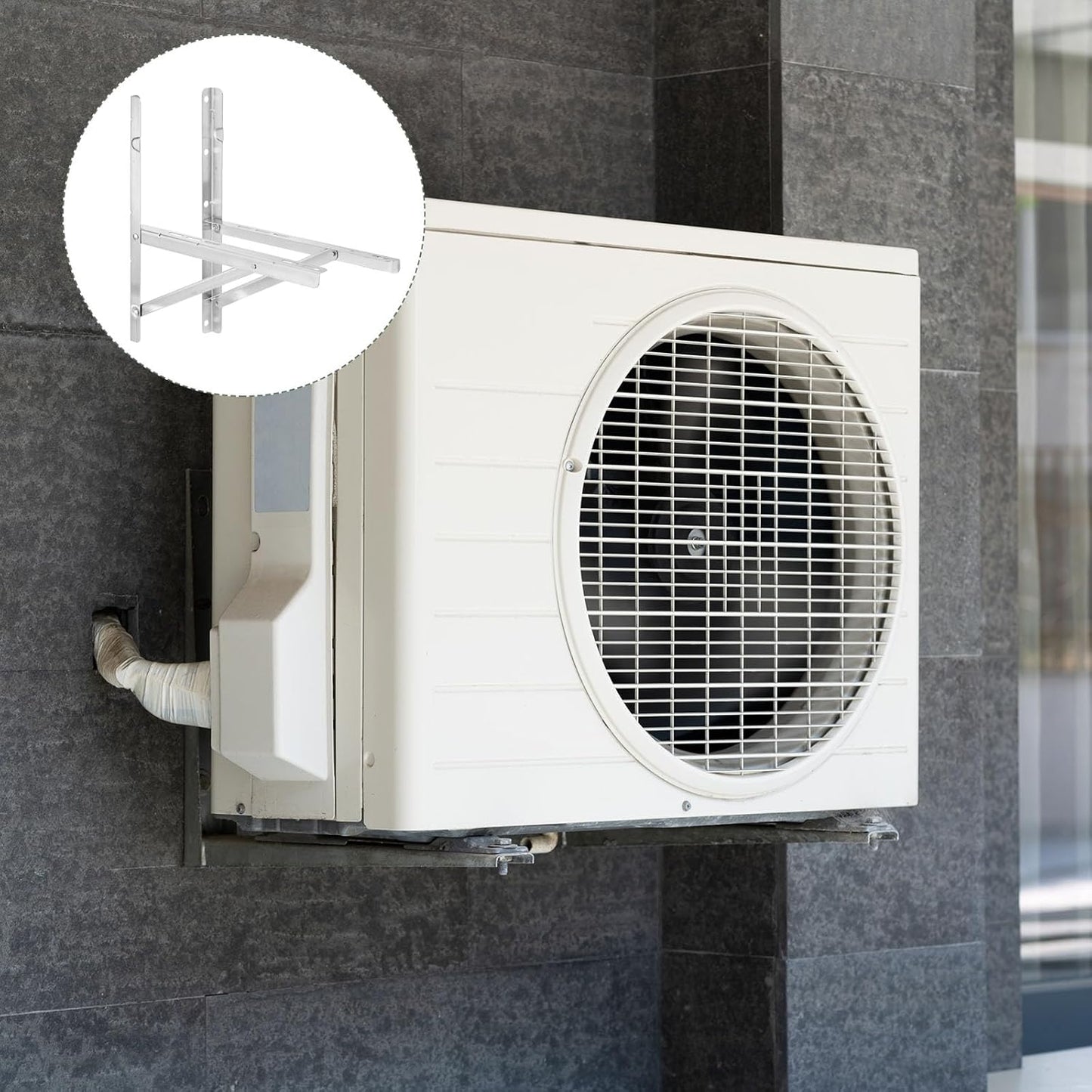 YOKIVE Mini Split Wall Mounting Bracket - Supports 9000-36000BTU & Up to 570lbs of Condenser for Heat Pump Systems