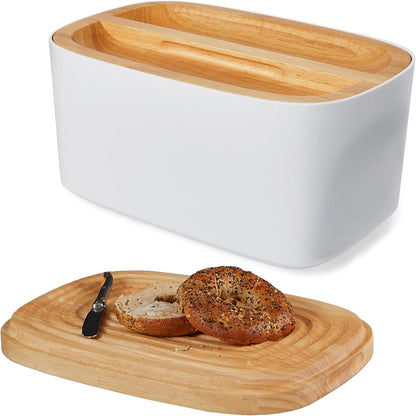 14.25x9.25x7 Sonder Los Angeles Union Large Bread Box | Fits Full Sourdough Loaves and More | Breadbox with Cutting