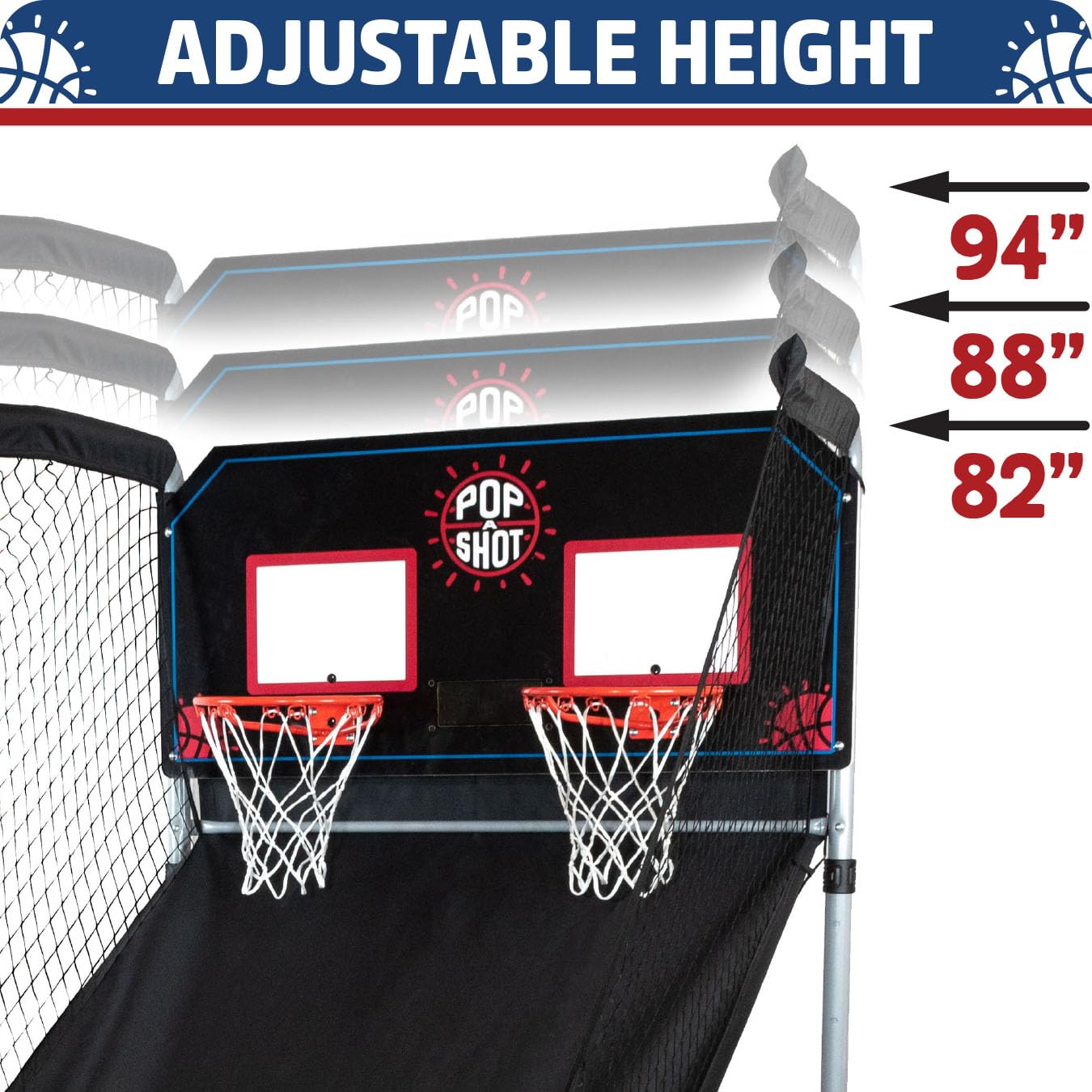 Pop-A-Shot Official Home Dual Shot Basketball Arcade Game - (Black)