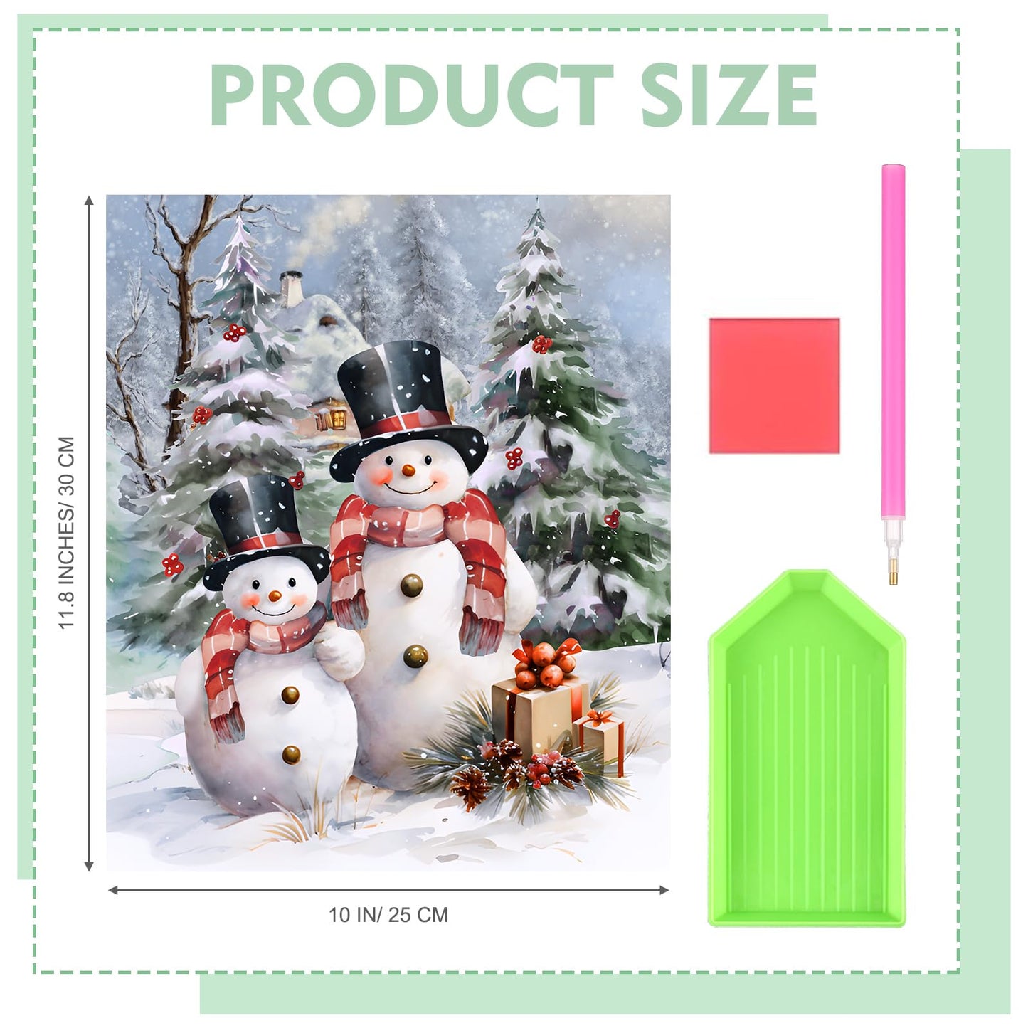 Eersida 4 Pcs Snowman Diamond Painting Kits for Adults Family Snowman Cardinal Diamond Art Kits for Adults Beginner 5d DIY Round Gem Art Home Wall Decor 10 x 11.8 Inches