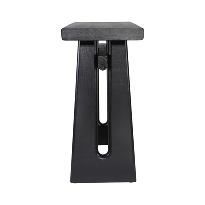 Christopher Knight Home Hirai Narrow Console Table with Geometric Silhouette, Entryway Table with Premium Wood Veneer Finish, MDF Wood Design Display Table for Home Decoration, Living Room, Black