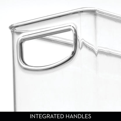 iDesign Recycled Plastic Stackable Storage Bin - Perfect to Hold Breast Milk Bags - Clear