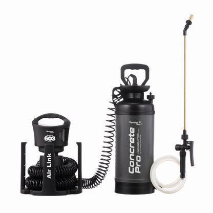 Sprayers Plus 603 Air Booster Concrete Sprayer, Battery Powered Construction Sprayer, Adjustable Pressure, Industrial-Grade Durability,Concrete Applications, Form Oils, Blench,2 Gallon