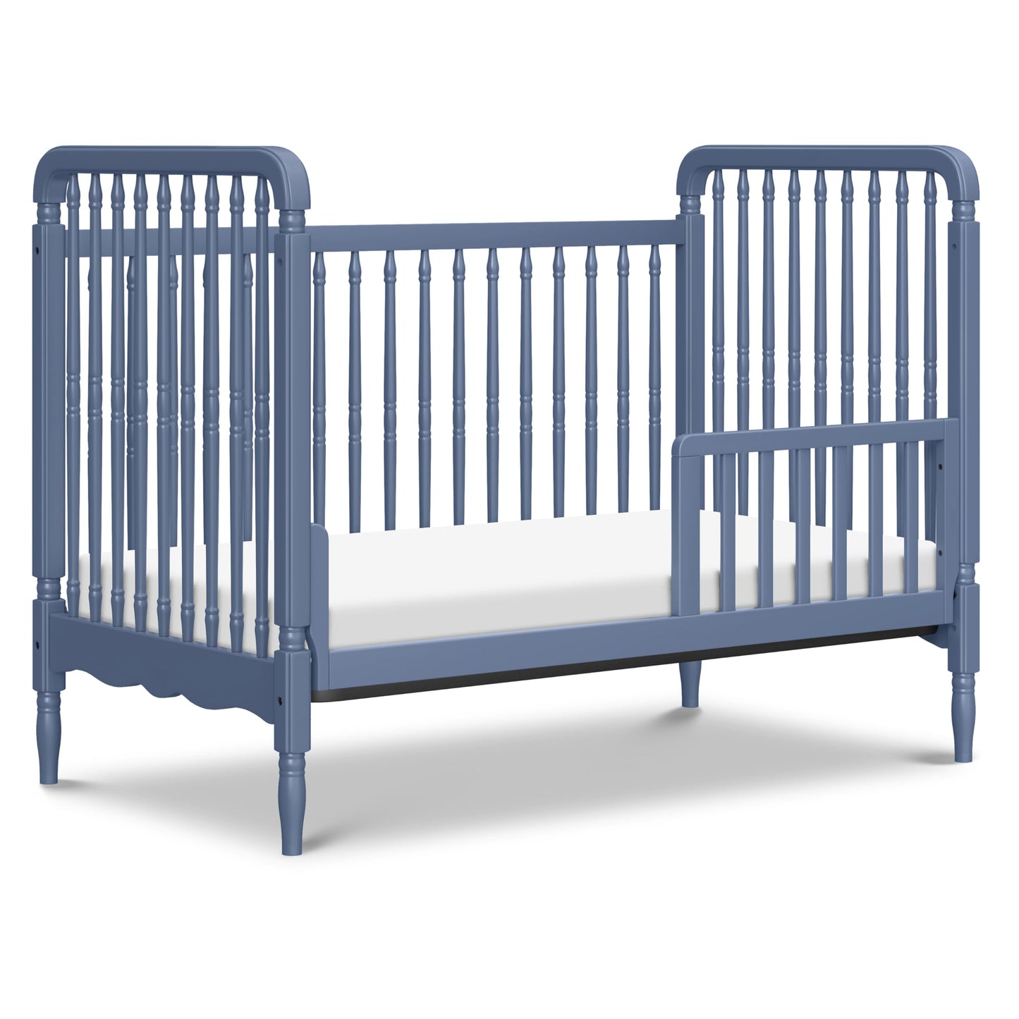 Namesake Liberty 3-in-1 Convertible Baby Crib - Greengurad Gold Certified - Wooden Convertible Baby Crib to Toddler Bed, Daybed - Durable & Easy to Assemble, 4 Adjustable Mattress Heights - Cove Blue