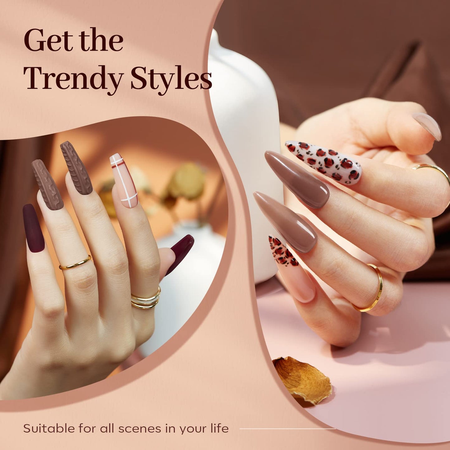 modelones Poly Gel Nail Kit 6 Colors with 8 W Nail Lamp Extension Gel Kit Jelly Milky White Pink Nude Complete Tools Beginner Thickening Solutions DIY at Home for Women