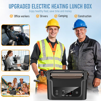 GALOKEO 2026 Upgraded Cordless Electric Lunch Box for Adults, 20,800mAh Rechargeable Heated Lunch Box with Even Heating, XL 6.3 Cup Self-Heating Lunch Box for Construction, Office & Travel