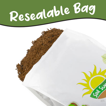 Soil Sunrise Terrarium Potting Soil Mix (4 Quarts) w/Blended Filtering Charcoal Custom Made for Terrariums