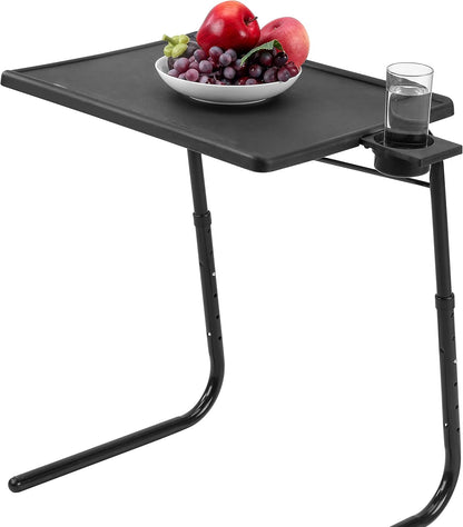 TV Tray Stand is an Adjustable Angle Sofa Stand Coffee Table with six Height adjustments and Three Angles,Retractable