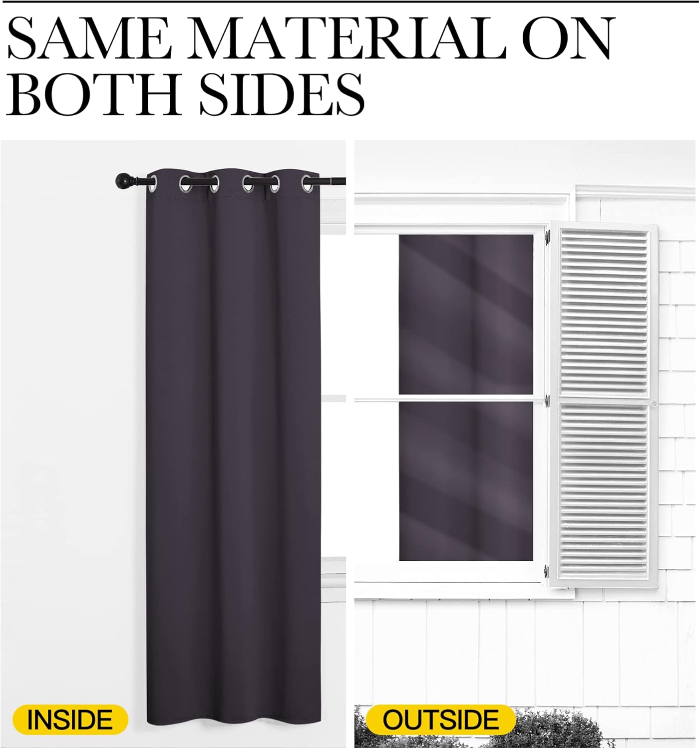 NICETOWN Greyish Purple Blackout Curtains - Thermal Insulated Drapes for Small Windows | 63" Length, 2 Panels