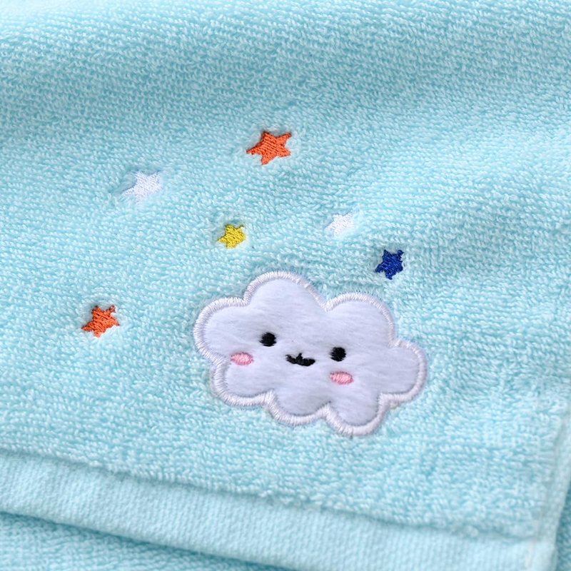 sense gnosis 100% Cotton Cloud Kids Facial Towels, Fingertip Towels for Bathroom Towel Set Star Embroidered Children Towels & Baby Washcloths, 10 x 20 inches(4 Pack in 4 Color)