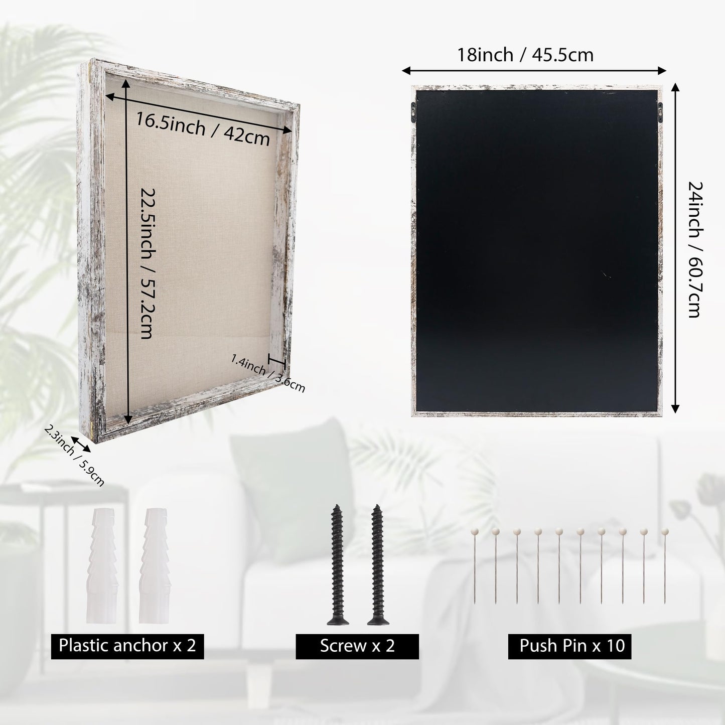 Hodeframe Shadow Box Frame 18x24, Wood Shadow Box Display Case with Glass Window Metal Lock, Memory Box for Memorabilia Awards Medals Photos Black