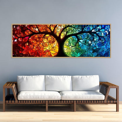 BOHADIY DIY 5D Tree of Life Diamond Painting Kits for Adults Diamond Art Large Size Tree Landscape Full Drill Crystal Rhinestone Embroidery Craft Kits for Home Wall Decor, 35.4X12 Inch
