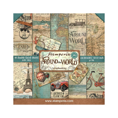 Stamperia Intl Scrapbooking Paper, Multi-Colored 10 Pack