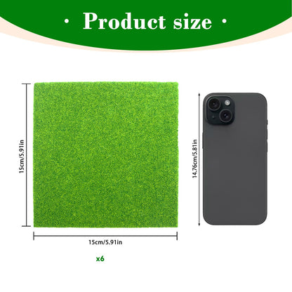 MinrzPet Fairy Garden Kit, 25 Pack, Fake Grass Mat and Miniatures Figurines Set, Fairy Garden Accessories, Micro Landscape Ornaments, DIY Mini House Decor