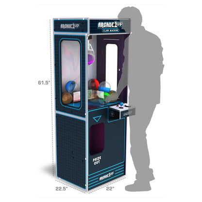 Arcade1Up Full-Size Claw Machine - Light-Up Marquee, Customizable - Perfect for Stuffed Animals, Plushies, Toys - Ultimate Arcade Game Room & Party Entertainment
