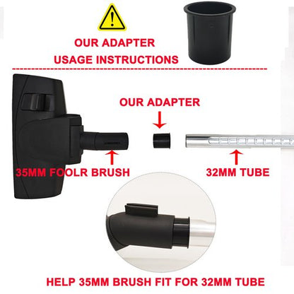 EZ SPARES 35mm to32mm & 32mm to35mm Vacuum Hose, Adapter Kit Compatible with Normal round interface Vacuum Cleaner Plastic Adaptor(2Pcs)