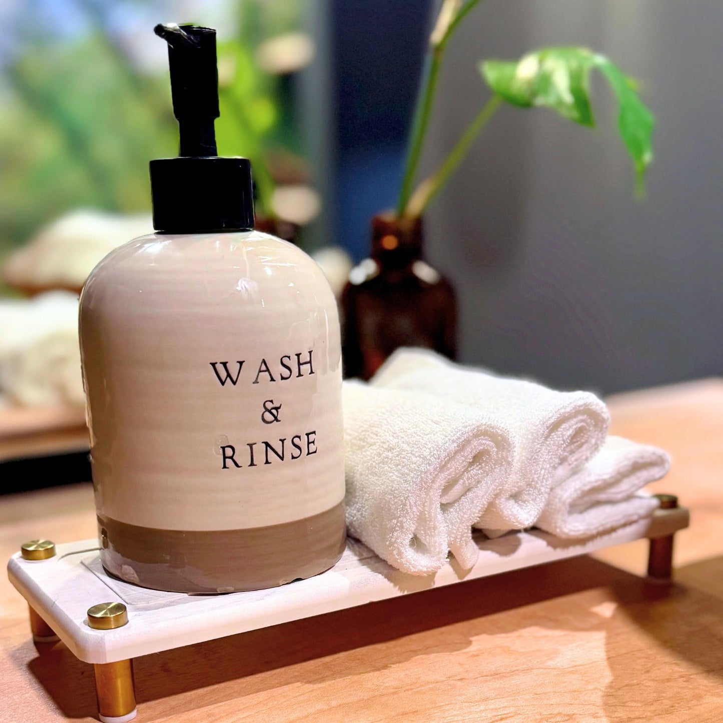 Fast Drying Stone Sink Caddy Made of Diatomaceous Earth | Water Absorbing Stone Tray for Bathroom | Instant Dry Sponge Holder for Kitchen Sink New Longer Size (Marble print on white diatom)