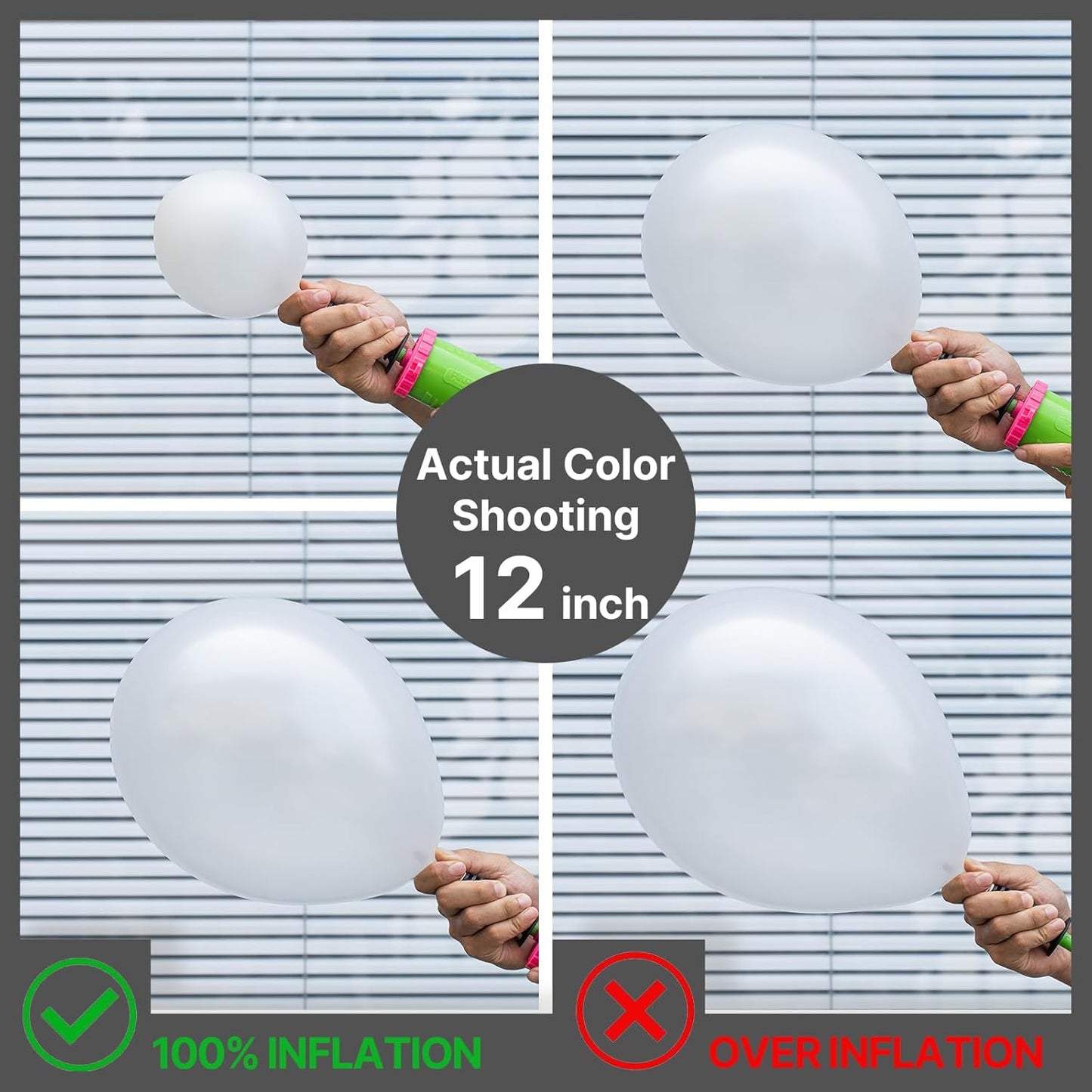 PartyWoo Pearl White Balloons - 152-Piece Metallic Latex Balloon Arch Kit | Wedding & Party Decor