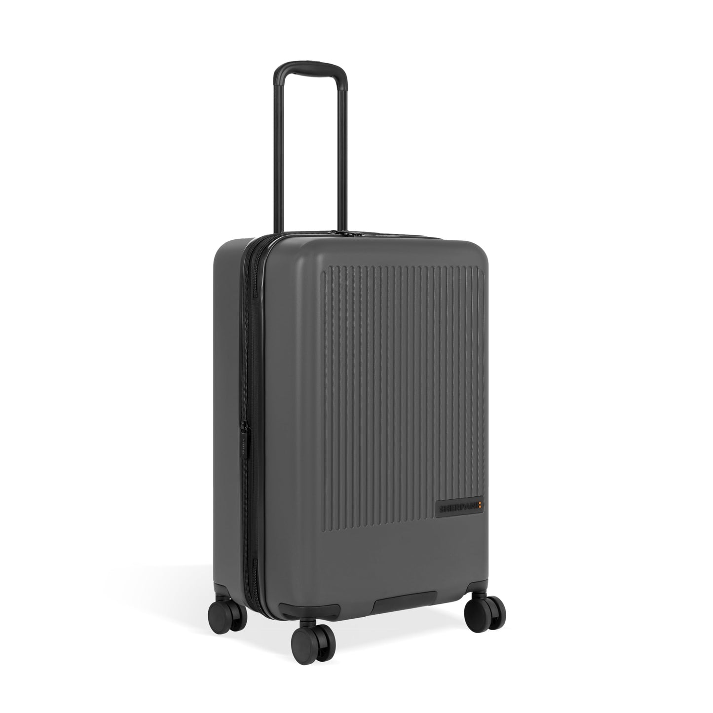 Sherpani Meridian, 26 Inch Hardshell Checked Luggage, Durable Hardside Luggage, Expandable Suitcase with Double Spinner Wheels, Travel Checked Luggage for Men Women (Granite)
