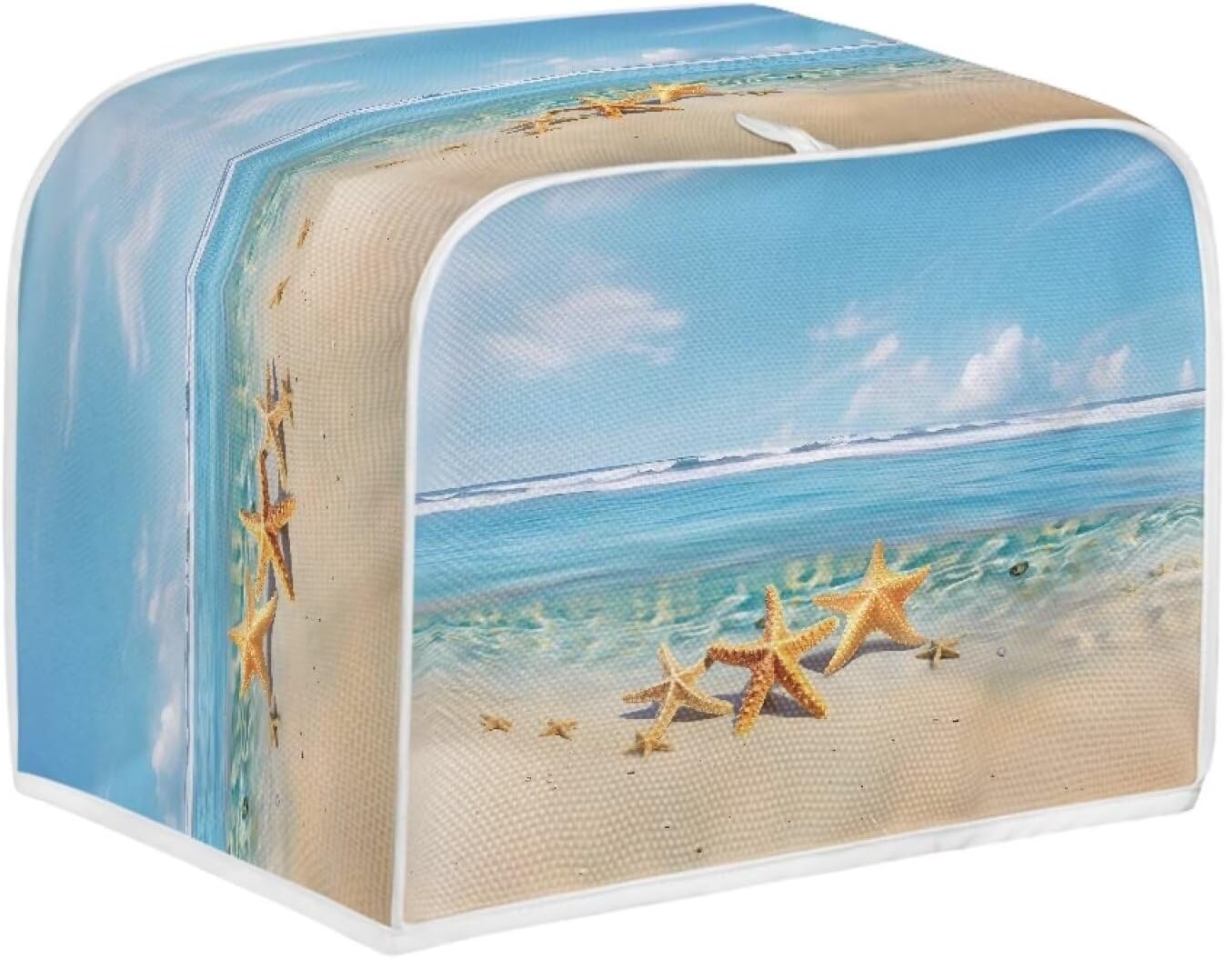 Beach Starfish Toaster Cover: Stylish Dust Proof Cover for Kitchen Appliance, Stain Resistant Anti Fingerprint Broiler