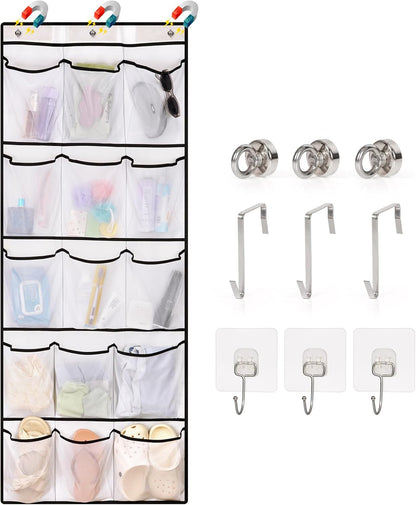 15 2025 9 Over The Door Cruise Ship Organizer - Cruise Ship Magnetic Door Organizer with Size-Graded Pockets, Hanging