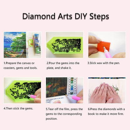 Muzagroo Art Rose Diamond Painting Kits for Adults, Colorful 5D Diamond Art Kits for Living Room Wall Art, DIY Drill Art 12x16 inches Gem Arts and Crafts 4PCS