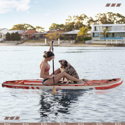 TIGERXBANG Paddle Board, 10.8' Stand Up Paddle Board with Premium Complete Inflatable SUP Accessories, Extra Wide Paddleboards for Adults & Kids-Pandora Collection Chili Red