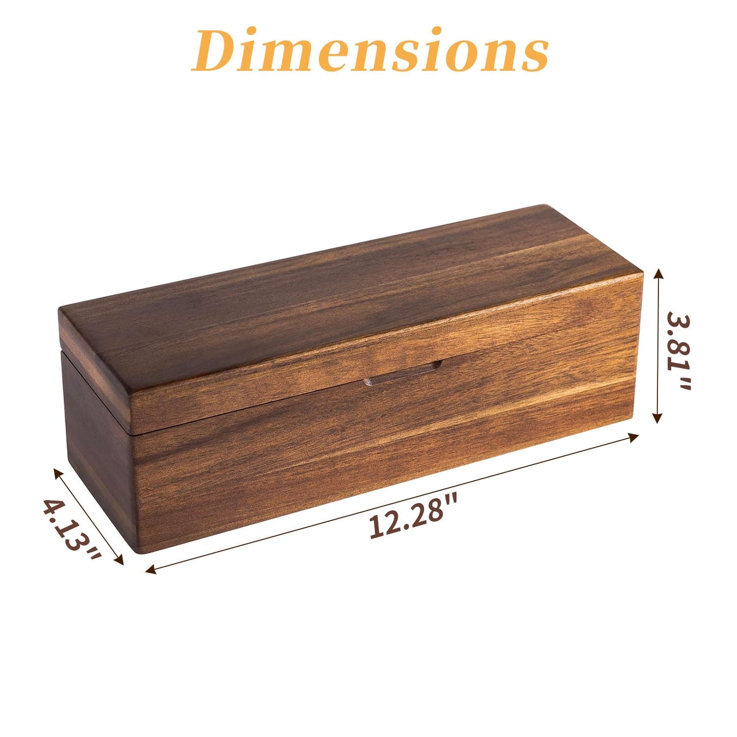 YAOYAO LAND Acacia Wood Tea Bag Organizer with Compartments, Tea packet Storage Boxes & Display Caddy, Multi-Slot Teabag Holder Container Chest for Countertop, Organizador de Té