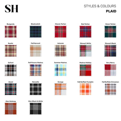 Solino Home Table Runner 90 Inches Long - 100% Pure Linen Red Classic Tartan Plaid Table Runner 14 x 90 Inch for Dining