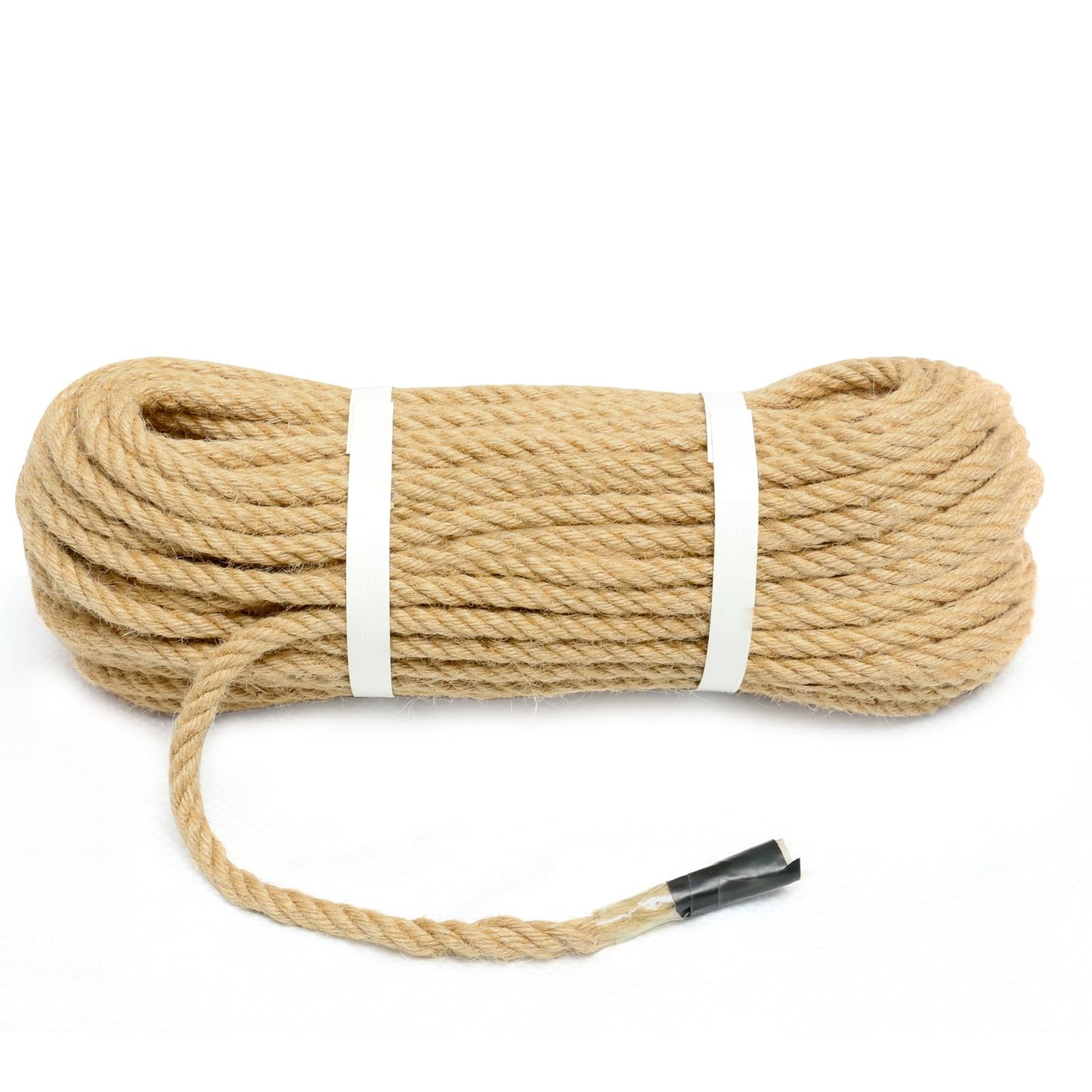 BRETANGME Natural Jute Rope 5/16 in (8mm) x 200 Ft, 4-Strand Twisted Thick Jute Twine String for Cat Scratching Post, Macrame Cord, Crafts, Garden Twine, Plant Hangers, Home Decor