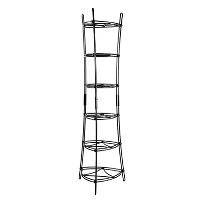 Lodge 6-Tier, Kitchen and Pantry Cast Iron Cookware Storage Organizing Tower, Steel Construction, Matte Black