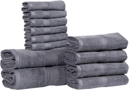 12 600 2 4 6 Set Hillfair piece GSM Cotton Bath Towels - Hotel Spa Quality - Bath, Hand, Washcloths - Absorbent Super