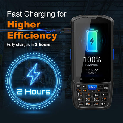 FARSET F7 Android 14 Barcode Scanner PDA, HW-N6603 1D/2D/QR Scan Engine, NFC, 5000mAh Removable Battery, IP67 Rugged for Warehouse & Logistics, 2026