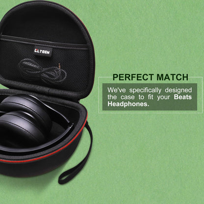 Headphone Case Compatible with Beats Studio Pro/Solo 4 / Studio 3 / Solo 3 / Picun B8 / BERIBES/JLab JBuds Lux ANC Wireless Bluetooth Noise Cancelling Headphones, Rose Gold(Case Only)