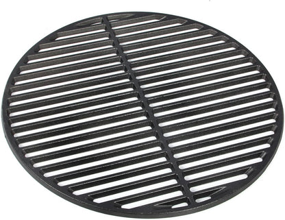 (15.5"-Fit KAMaster Cast Iron Cooking Grids Grates Compatible with Medium Big Green Egg Charcoal Grill Egg Grate Round