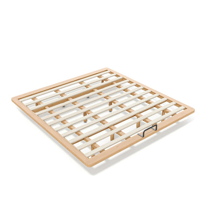 KEIKI King Size Bamboo Platform Bed, Mid-Century Modern Style Floating Bed Frame with Wooden Solid Support Slats, No Box Spring Needed, Easy Assembly, Noise Free, for Bedroom, Guest Rooms, Natural