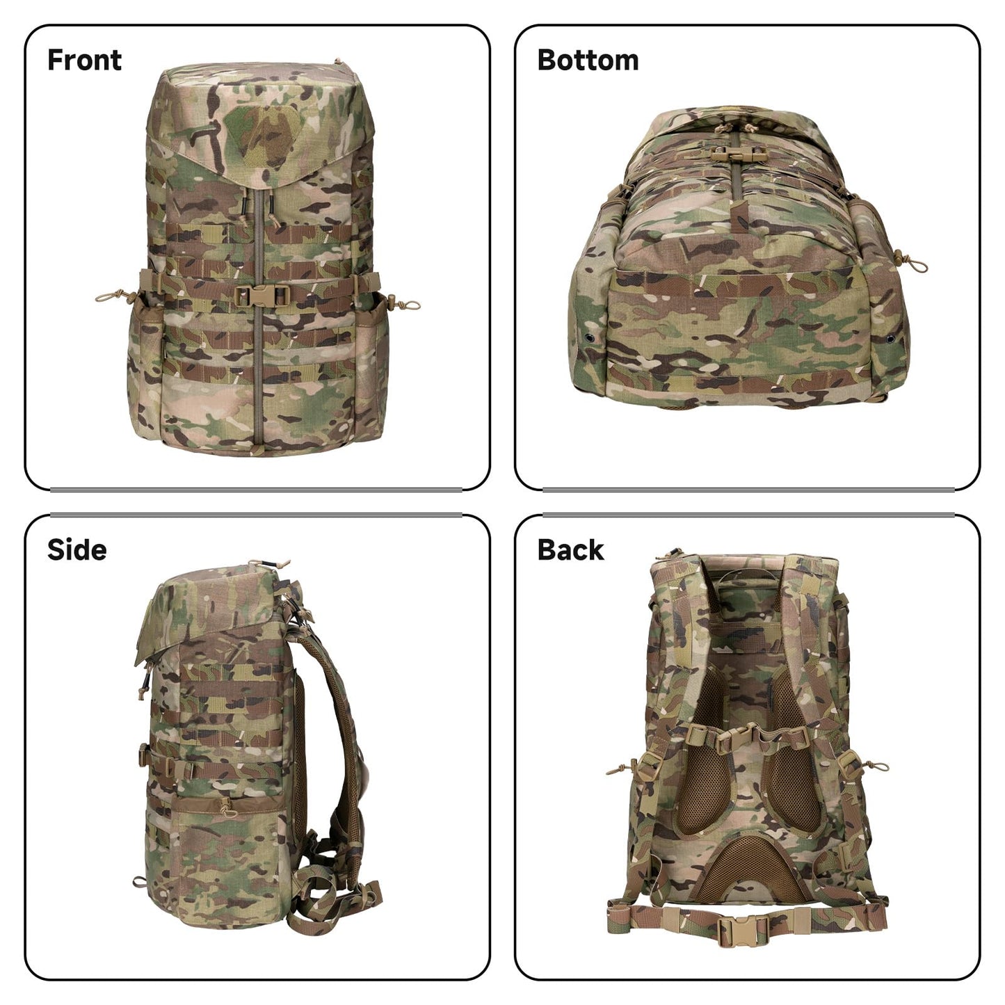 EXCELLENT ELITE SPANKER Tactical Military Backpack 35L Camping Hiking Backpack for Men and Women for Outdoor Hiking, Trekking, and Travel(Multicam)