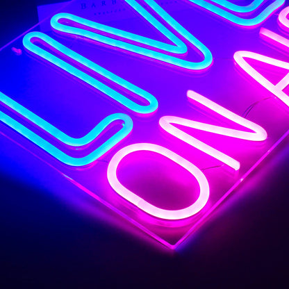 LooKLight Guitar Rock and Roll Neon Sign,Neon Light Sign,Led Neon Light for Wall Decor,Guitar Shape Light Up Sign,USB Neon for Bar Live Music Vocal Recital Concert Man Cave