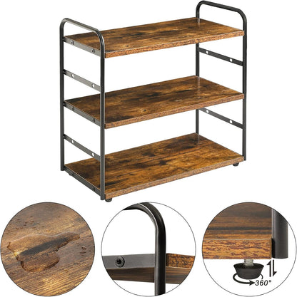 Set 2 3-Tier Counter Countertop Counter TWJ001H-2 IBUYKE of Bathroom Organizer, Tray Storage Shelf, Kitchen Spice Rack