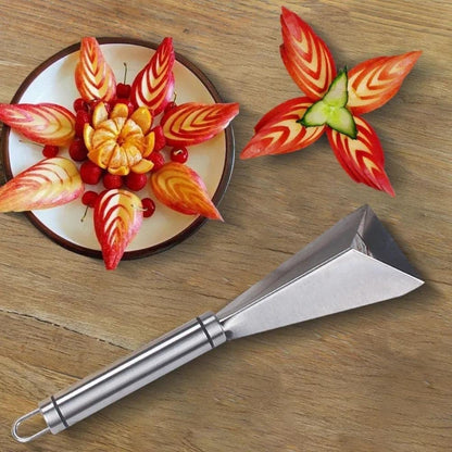 SFNTION Fruit Carving Knife, DIY Platter Decoration Carving Tool For Fruit Vegetable Cutting Knife, Triangular Shape Stainless Steel Food Carving Carving Knife Slicer
