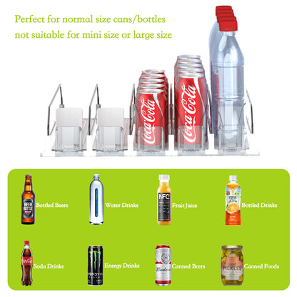Drink Organizer for Fridge,Self Pushing Fridge Drink Organizer,Automatic Drink Dispenser for Fridge-Holds up to 25 Cans