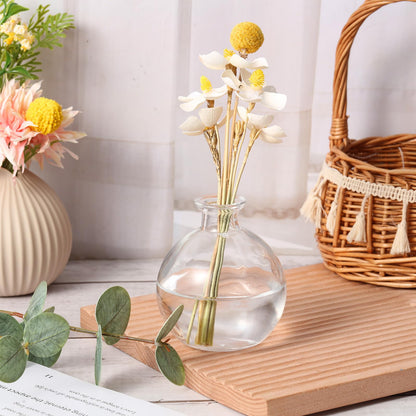 Tessco for you 3 Pcs Round Glass Bottles 8.5 oz Potion Bottles Clear Spherical Decorative Jars for Liquor Candy Potpourri Halloween Christmas Decoration DIY Art Crafts Gift(Stylish)