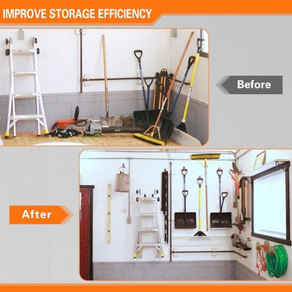 HUPBIPY Heavy Duty Garage Hooks - 5.1 Inch U-Shaped Wall Mounted Tool Organizer | 4 Pack for Ladders & Hoses