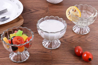 VanEnjoy Glass Bowl Set, Mini Prep, Dip, Dessert, Ice Cream, Bar Snack Dish Bowls - Set of 4, 4 Oz in Safe Package
