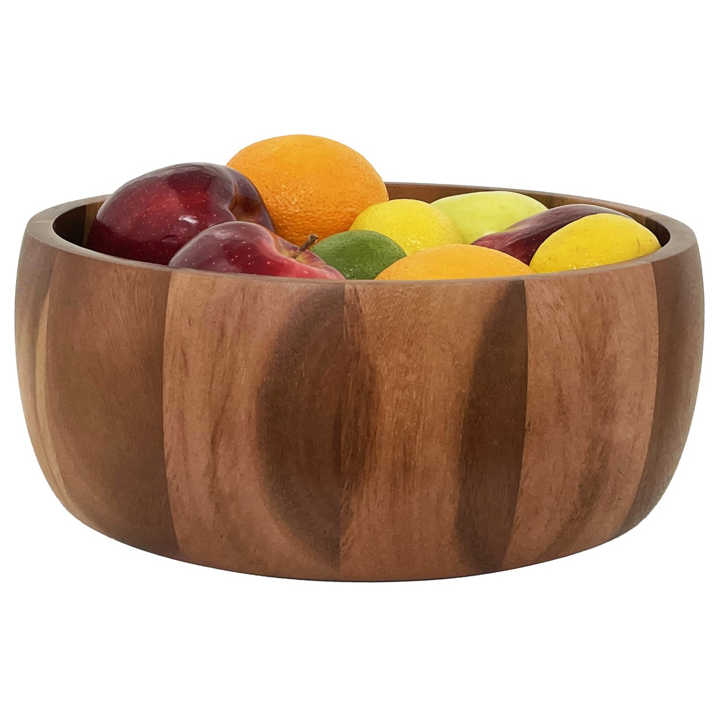 Woodard & Charles Acaica Wood 12" x 5" Serving Bowl Set with Serving Hands, 3 Piece Set ★★PACK OF 4★★