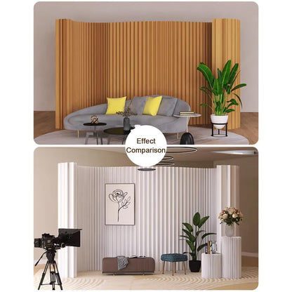 Portable Folding Privacy Room Divider, Freestanding Paper Screen Wall Partition for Indoor Use, Ideal for Home Office Studio Exhibition, H160xL500cm