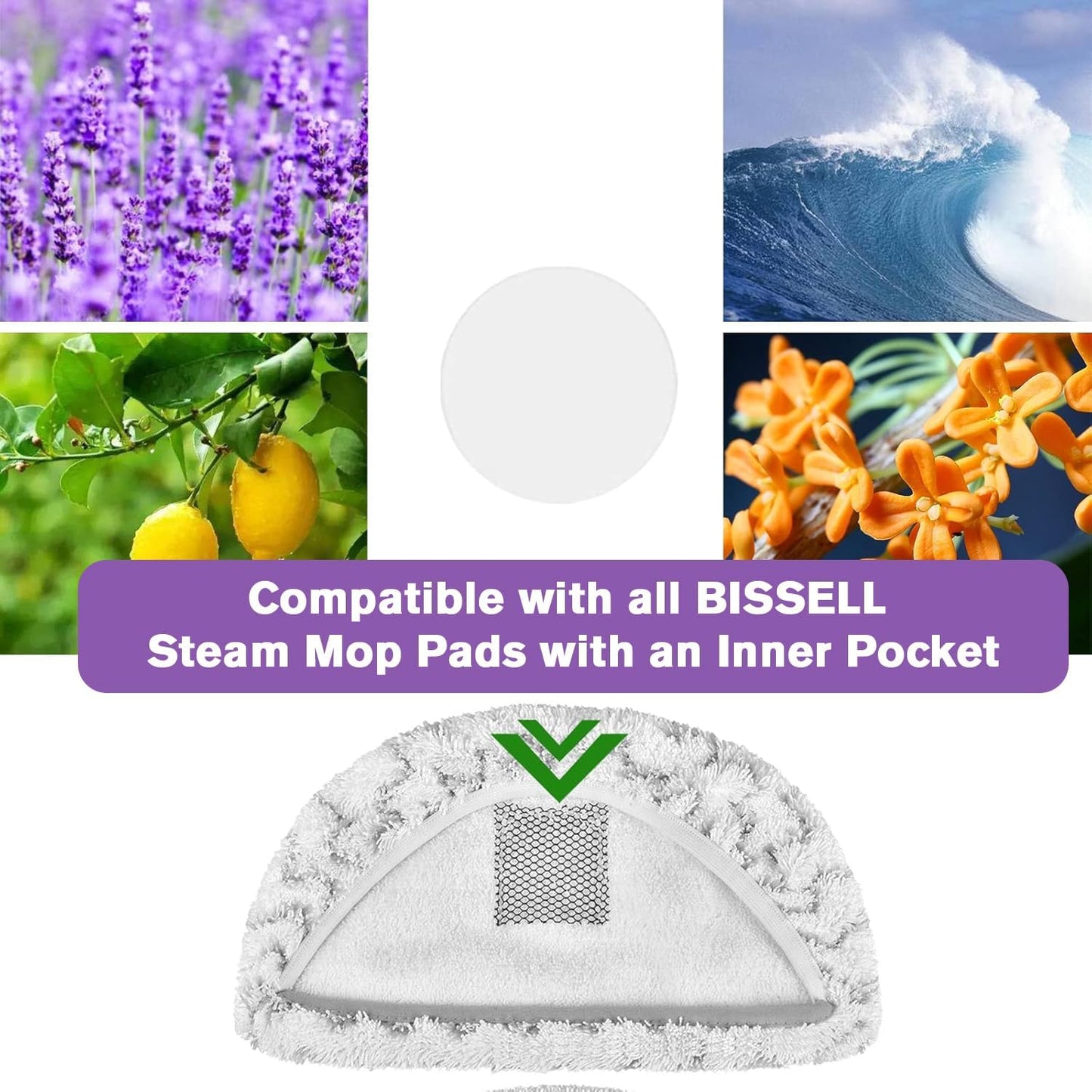 16 Pack 1940, 1806, 1132 Steam Mop Scent Discs Compatible with Bissell Powerfresh and Symphony Series, Fits Model