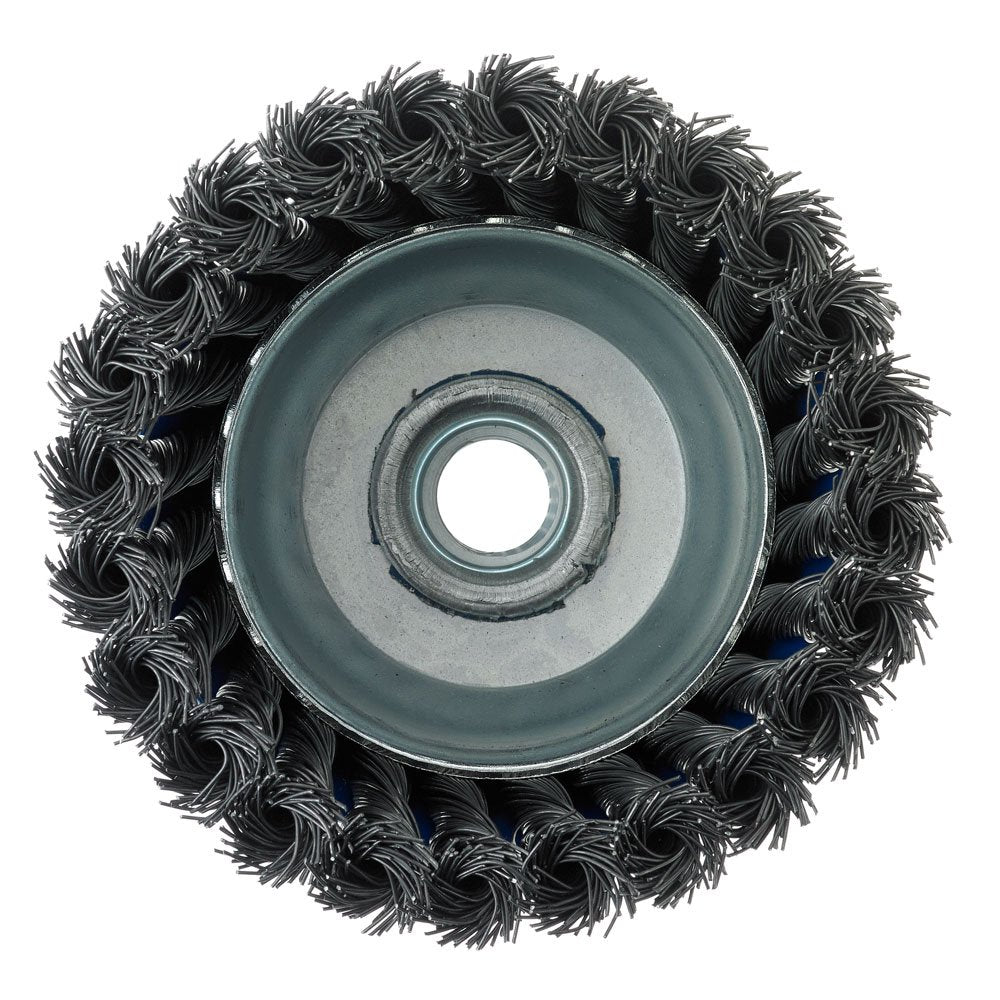 Mercer Industries 189030 - 4" x 5/8"-11 Knot Cup Brush, .020 Carbon Steel Wire