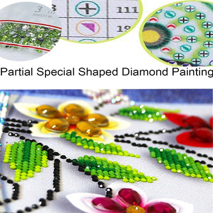 2 Pack DIY 5D Diamond Art Painting Kits - Special Shaped Rhinestones, Partial Drill Lady Crystal Art Crafts (Large, 12x24 inch, Lavender Pattern Dress+Pink Dress)