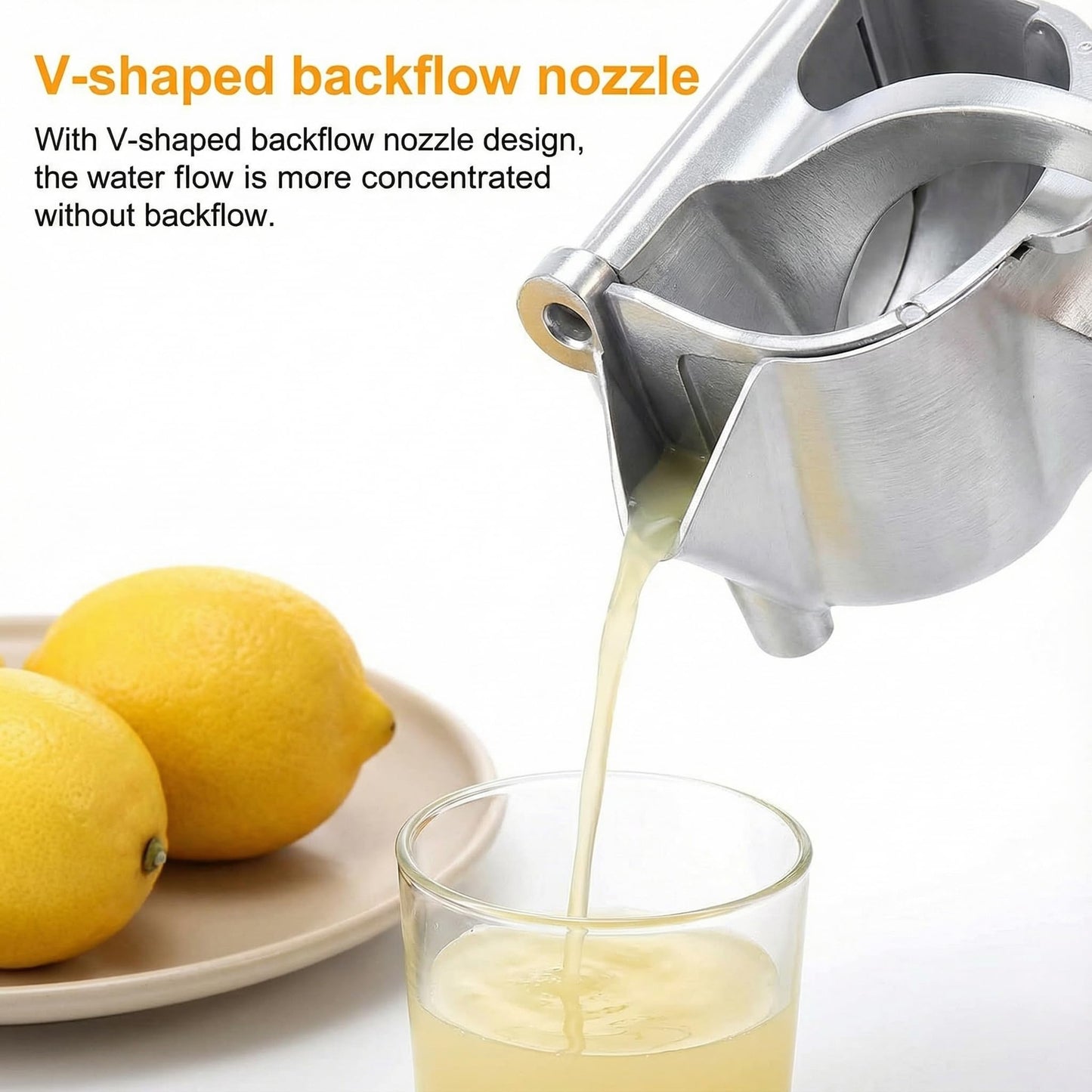 Fresh Fruit Juice Extractor, 2026 Upgrade Aluminum Hand Juicer Squeezer Lemon Juicer Manual Hand Press with Ergonomic Grip, Easy to Clean for Orange Citrus Pomegranate Lime Grapefruit Kitchen Tool